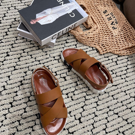 ELECTRIC SANDAL CHOCOLATE CALFSKIN