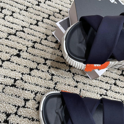 ELECTRIC SANDAL BLACK MIX CHARCOAL BLACK CALFSKIN