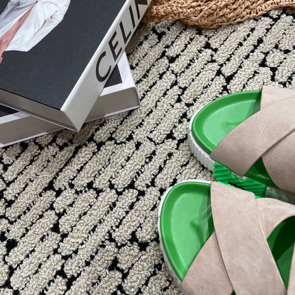 ELECTRIC SANDAL GREEN MIX LIGHT GRAY SUEDE