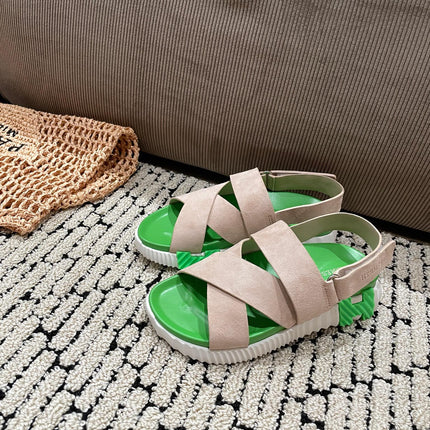 ELECTRIC SANDAL GREEN MIX LIGHT GRAY SUEDE