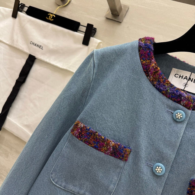 CC 25 Short Jacket Blue Denim Fabric