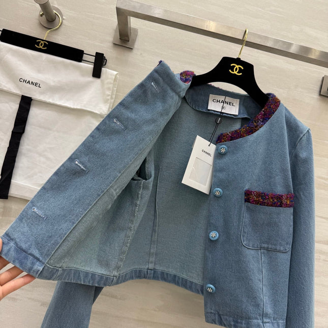 CC 25 Short Jacket Blue Denim Fabric