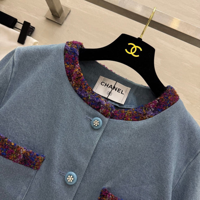 CC 25 Short Jacket Blue Denim Fabric