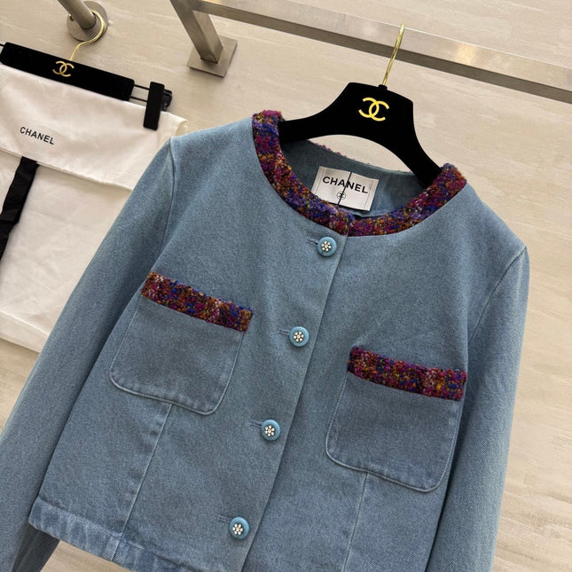 CC 25 Short Jacket Blue Denim Fabric