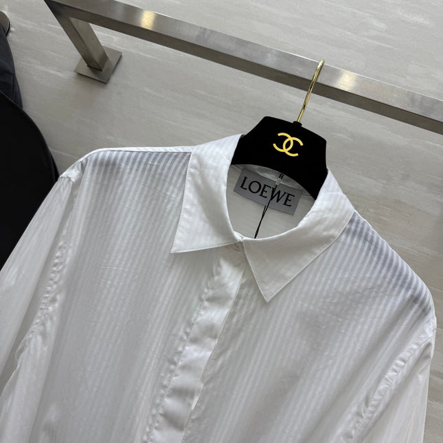 Loewe Shirt Dress White Cotton