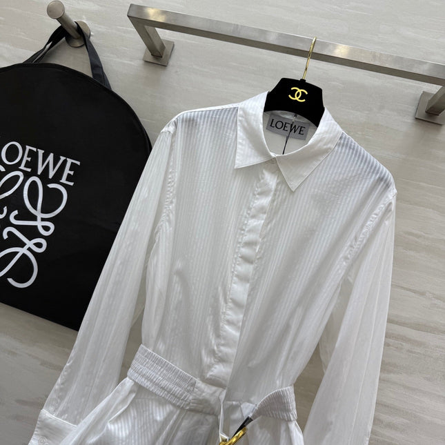 Loewe Shirt Dress White Cotton