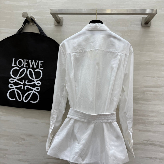 Loewe Shirt Dress White Cotton