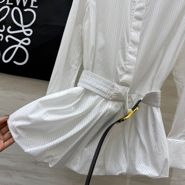 Loewe Shirt Dress White Cotton