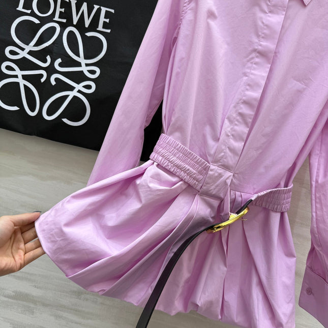 Loewe Shirt Dress Lilac Cotton