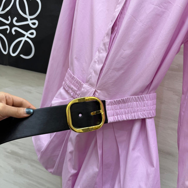 Loewe Shirt Dress Lilac Cotton