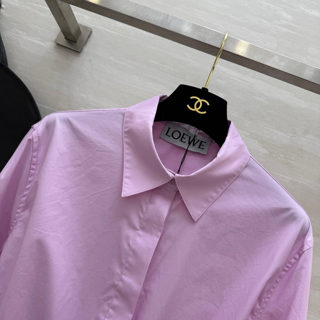 Loewe Shirt Dress Lilac Cotton