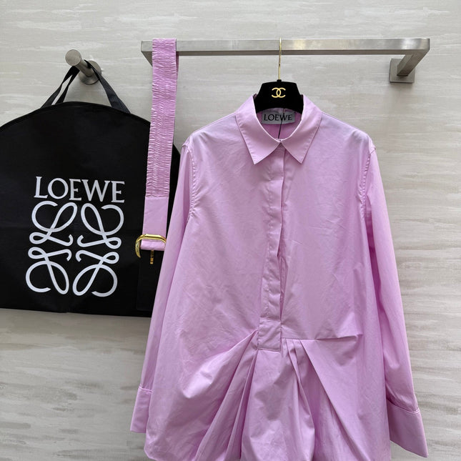 Loewe Shirt Dress Lilac Cotton
