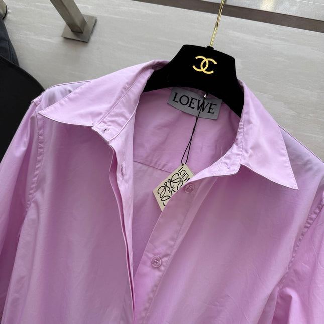 Loewe Shirt Dress Lilac Cotton