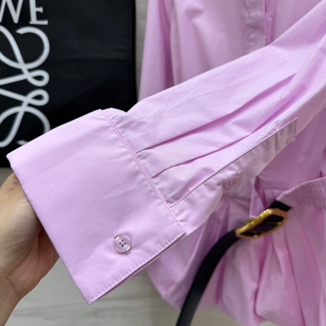 Loewe Shirt Dress Lilac Cotton