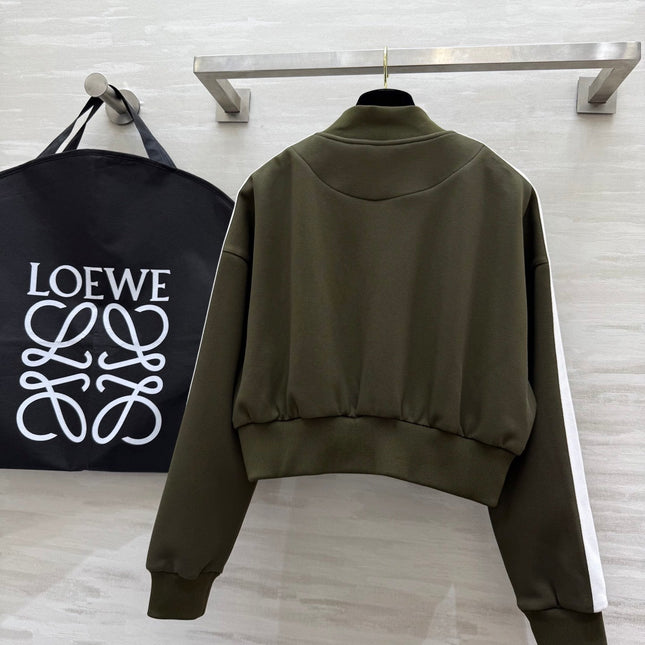 Loewe 25 Logo Jersey Track Jacket Green Cotton