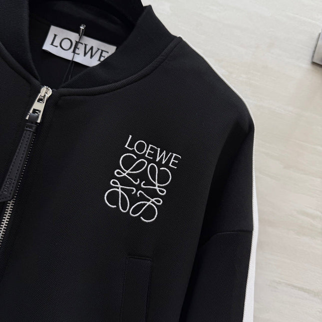 Loewe 25 Logo Jersey Track Jacket Black Cotton