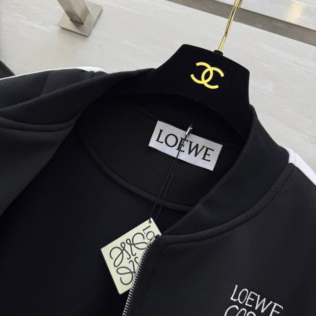 Loewe 25 Logo Jersey Track Jacket Black Cotton