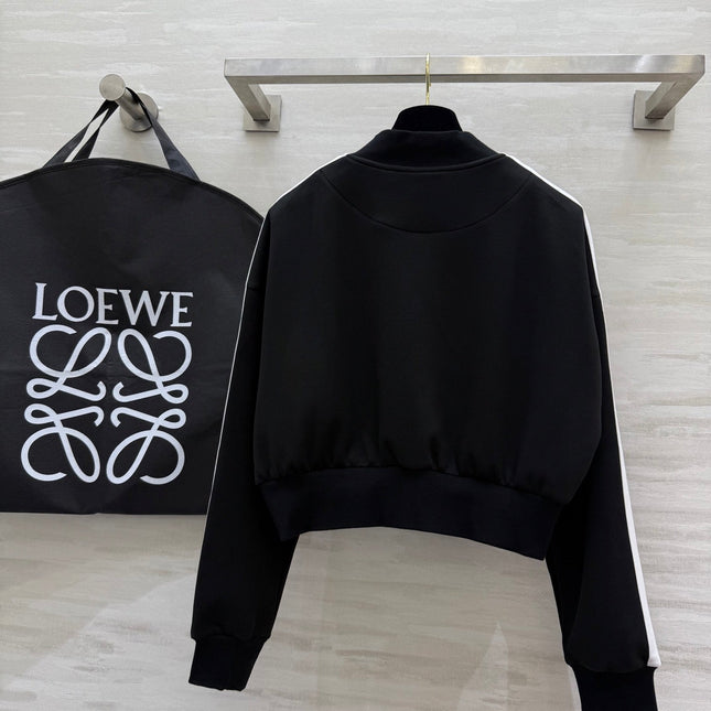 Loewe 25 Logo Jersey Track Jacket Black Cotton