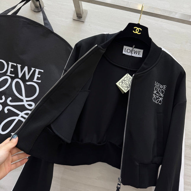 Loewe 25 Logo Jersey Track Jacket Black Cotton