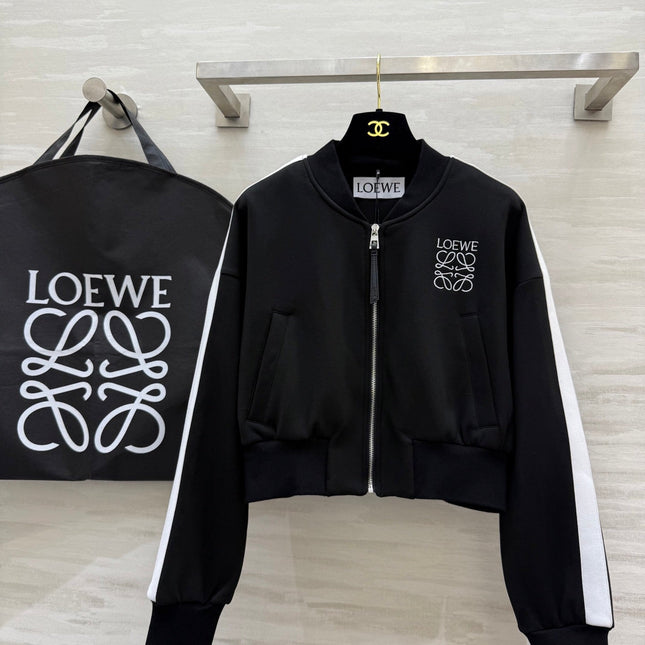 Loewe 25 Logo Jersey Track Jacket Black Cotton