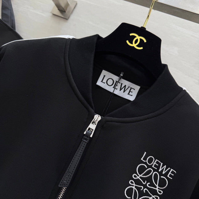 Loewe 25 Logo Jersey Track Jacket Black Cotton