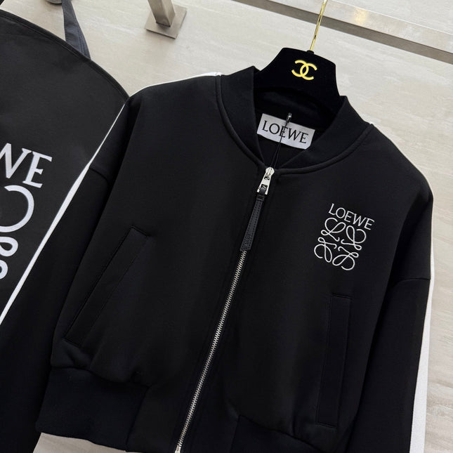 Loewe 25 Logo Jersey Track Jacket Black Cotton