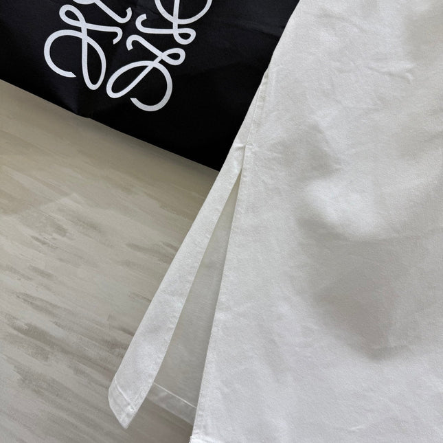 Loewe 25 Belt Skirt White Cotton