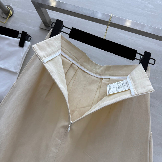 CC Pastoral Style Butterfly Skirt Beige Cotton