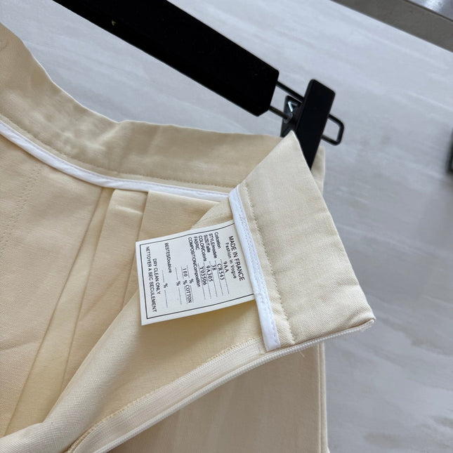 CC Pastoral Style Butterfly Skirt Beige Cotton