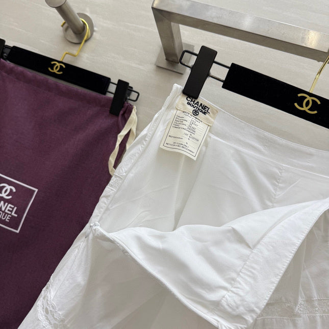 CC Floral Lace Patchwork Shirt White Cotton