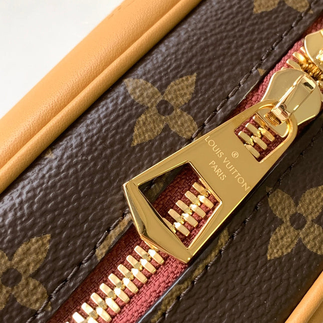 DEAUVILLIE MINI 22 MONOGRAM CANVAS BROWN