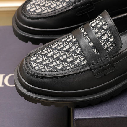CD EXPLORER LOAFER BLACK AND WHITE JACQUARD
