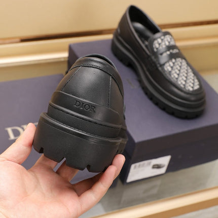 CD EXPLORER LOAFER BLACK AND WHITE JACQUARD