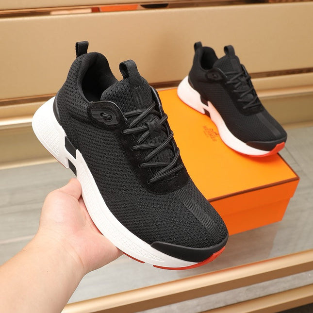 HM HUGO SNEAKER BLACK AND WHITE BREATHABLE FABRIC