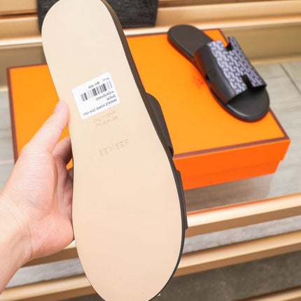 HM IZMIR SANDAL BLACK AND LAVENDER LAMBSKIN