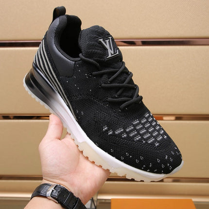 SNEAKERS IN BLACK MIX WHITE MESH BREATHABLE AND RUBBER