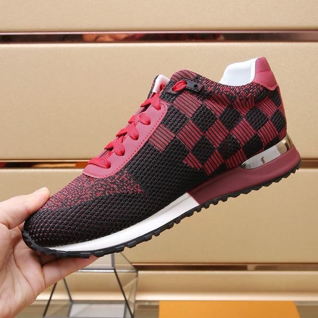 LV CLASSIC SNEAKER IN BLACK MIX SCARLET RED DAMIER