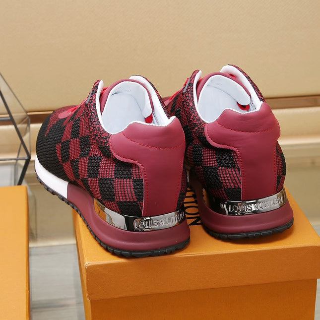 LV CLASSIC SNEAKER IN BLACK MIX SCARLET RED DAMIER