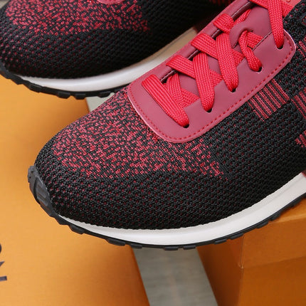 LV CLASSIC SNEAKER IN BLACK MIX SCARLET RED DAMIER