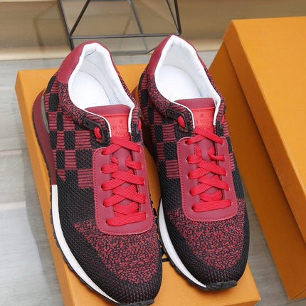 LV CLASSIC SNEAKER IN BLACK MIX SCARLET RED DAMIER