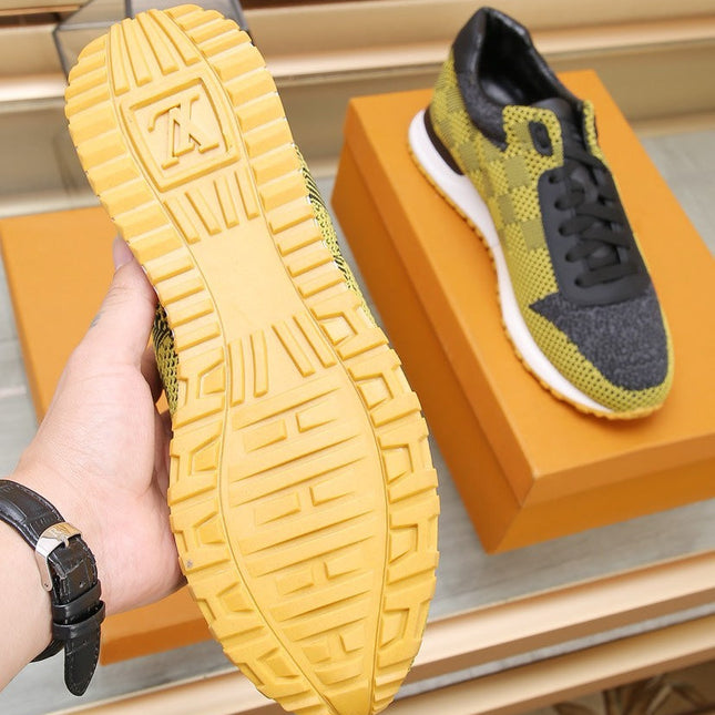 LV CLASSIC SNEAKER IN CORN YELLOW MIX BLACK DAMIER