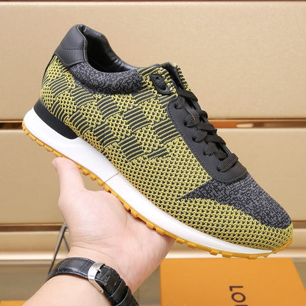 LV CLASSIC SNEAKER IN CORN YELLOW MIX BLACK DAMIER