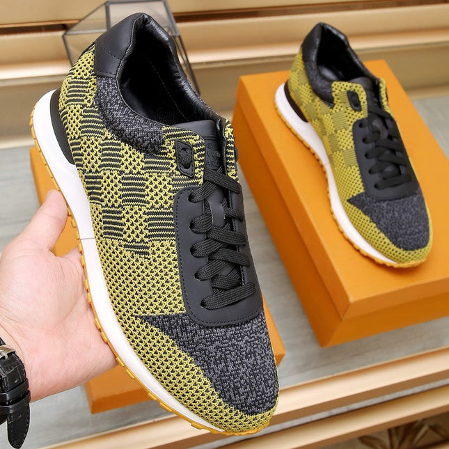 LV CLASSIC SNEAKER IN CORN YELLOW MIX BLACK DAMIER