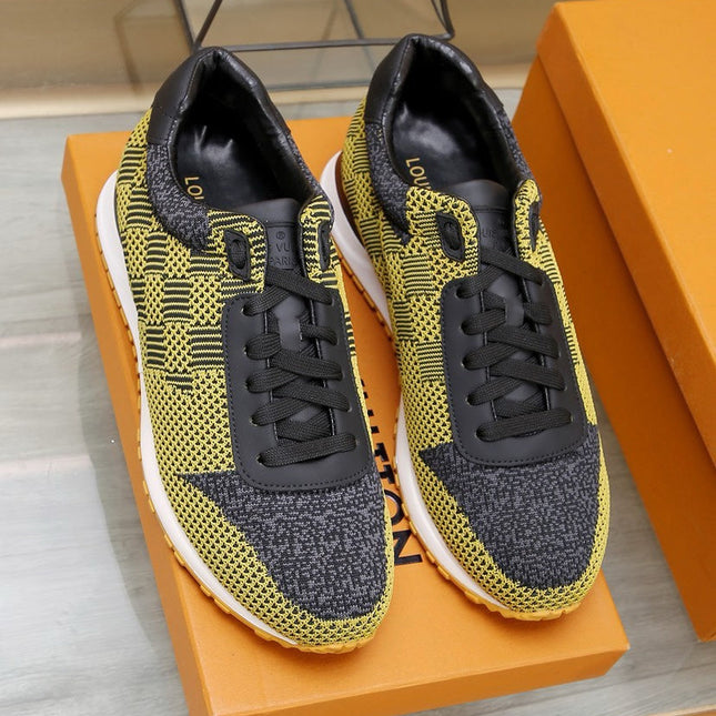LV CLASSIC SNEAKER IN CORN YELLOW MIX BLACK DAMIER