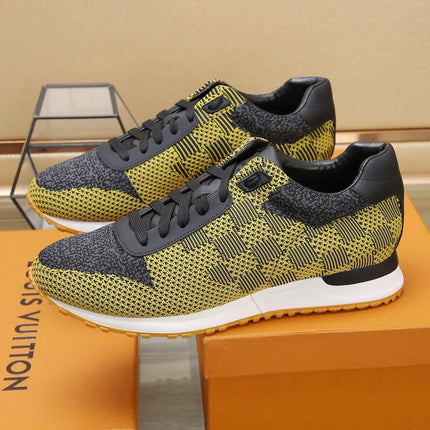 LV CLASSIC SNEAKER IN CORN YELLOW MIX BLACK DAMIER