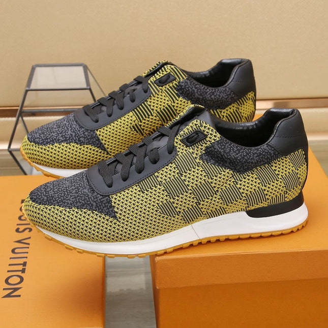 LV CLASSIC SNEAKER IN CORN YELLOW MIX BLACK DAMIER