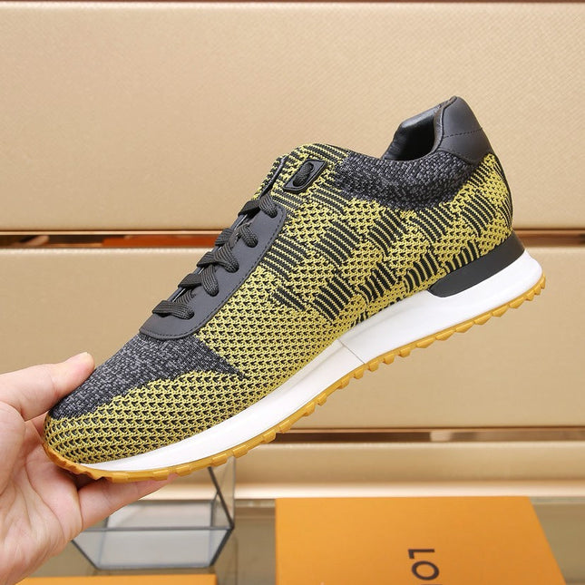 LV CLASSIC SNEAKER IN CORN YELLOW MIX BLACK DAMIER