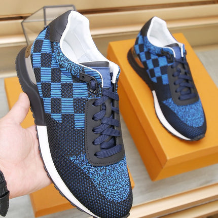 LV CLASSIC SNEAKER IN BLACK MIX SKY BLUE DAMIER