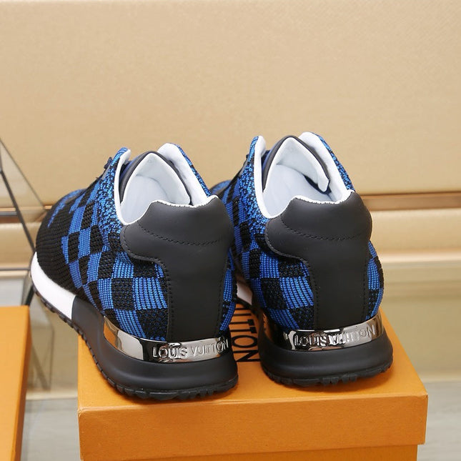 LV CLASSIC SNEAKER IN BLACK MIX SKY BLUE DAMIER