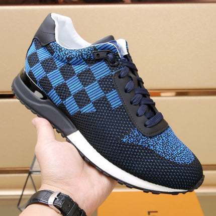 LV CLASSIC SNEAKER IN BLACK MIX SKY BLUE DAMIER
